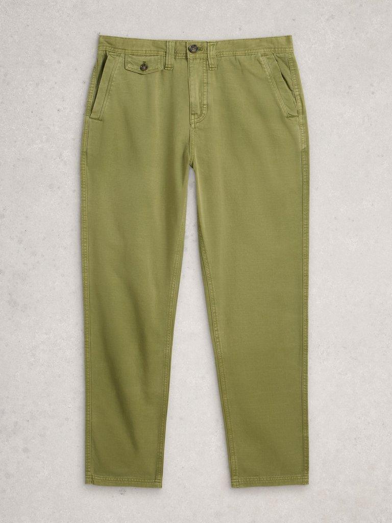 Chapman Casual Trouser in MID GREEN - FLAT FRONT