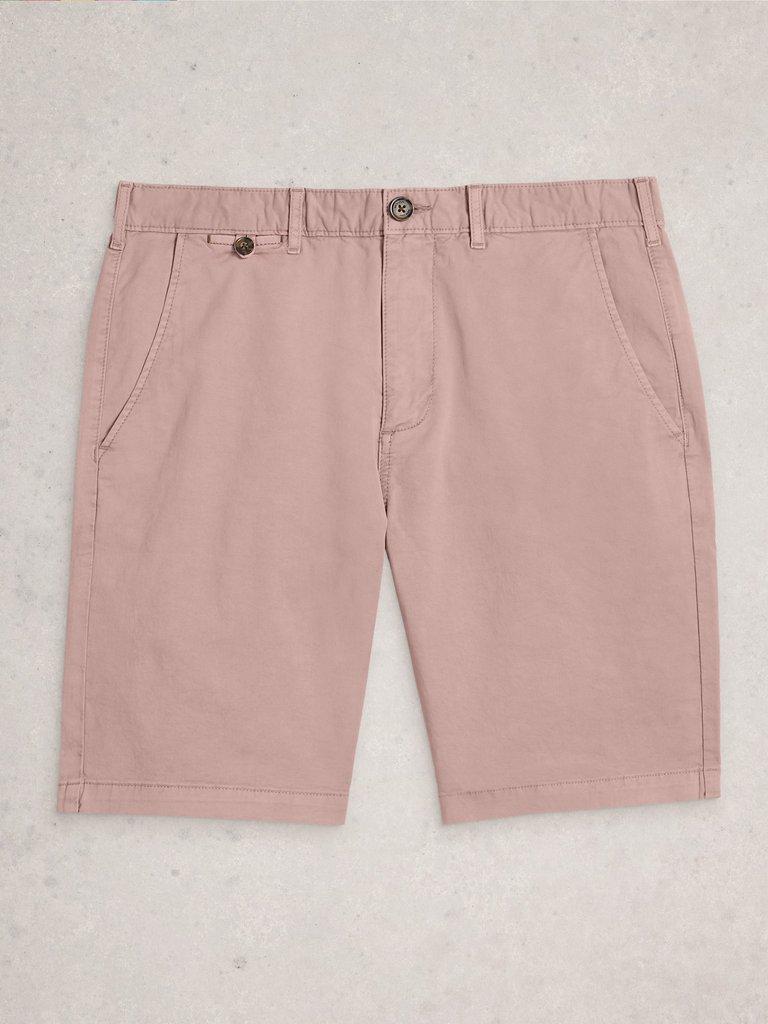 Sutton Chino Short Organic in DUS PINK - FLAT FRONT