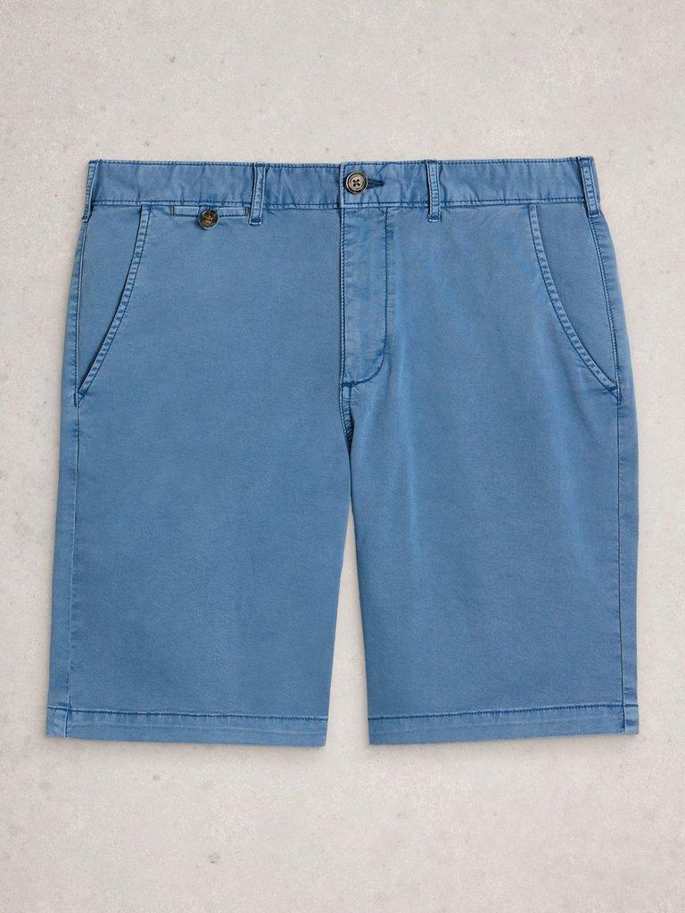 Sutton Chino Short Organic in INDIGO BLE - FLAT FRONT