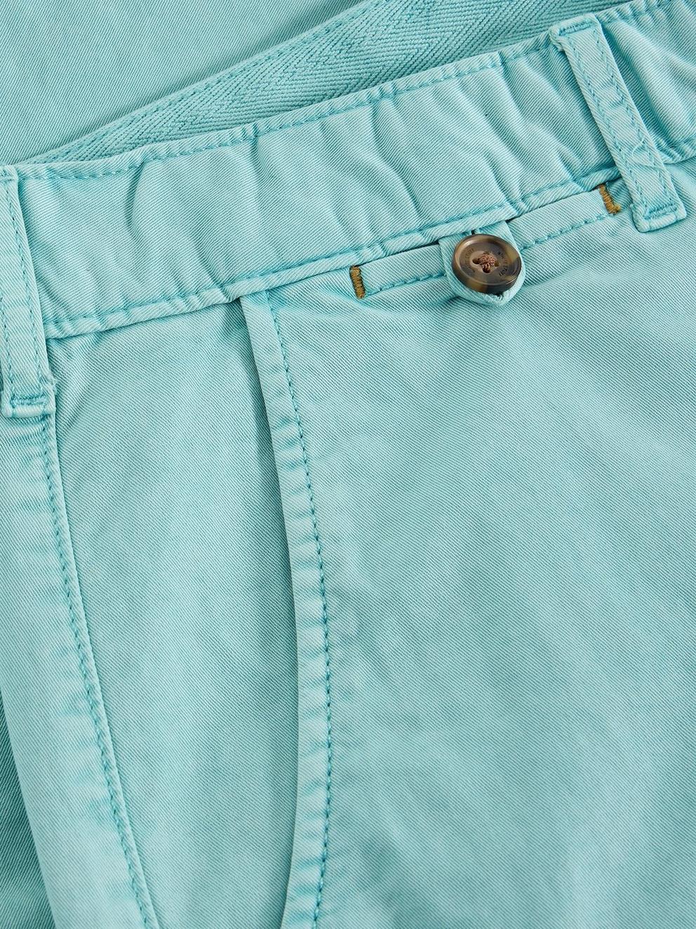 Sutton Chino Short Organic in LGT BLUE - FLAT DETAIL