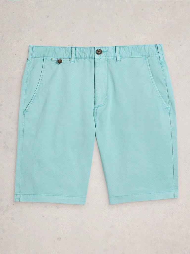 Sutton Chino Short Organic in LGT BLUE - FLAT FRONT