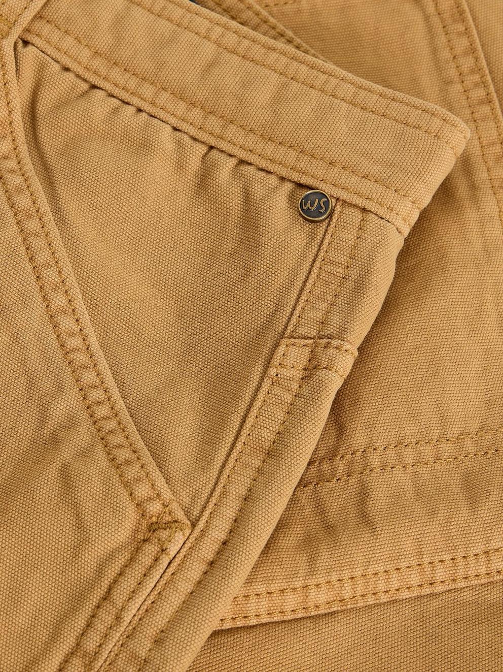 Crantock Utility Short in MID TAN - FLAT DETAIL