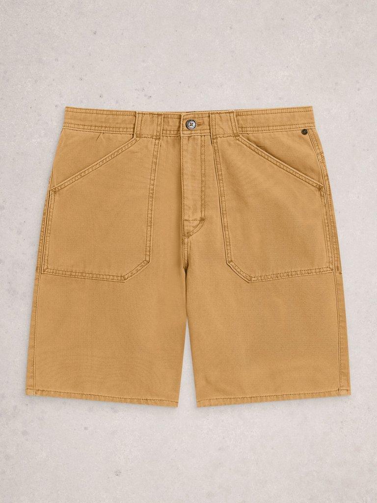 Crantock Utility Short in MID TAN - FLAT FRONT