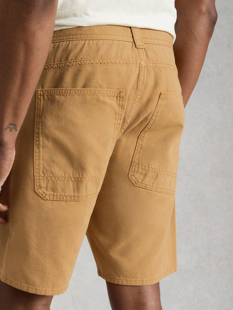 Crantock Utility Short in MID TAN - MODEL BACK