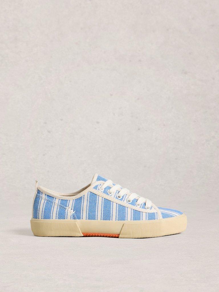 Pippa Lace Up Canvas Trainer in BLUE MLT - LIFESTYLE