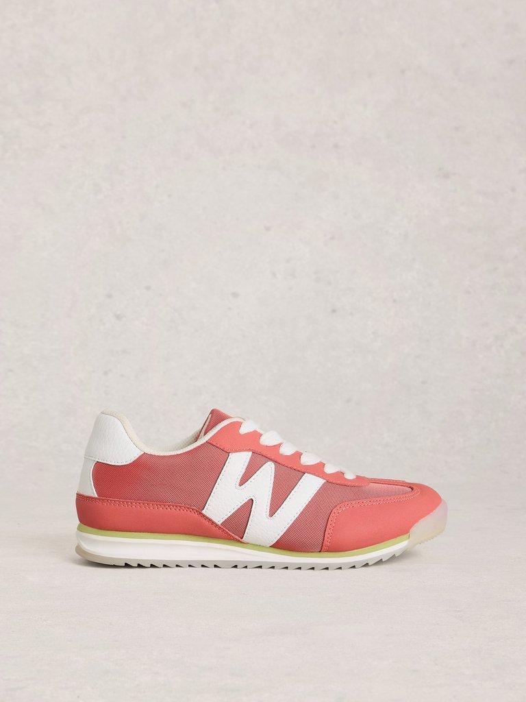 Lucy Lace Up Trainer in MID PINK - LIFESTYLE