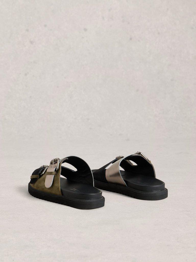 Patty Footbed in BLK MLT - FLAT BACK