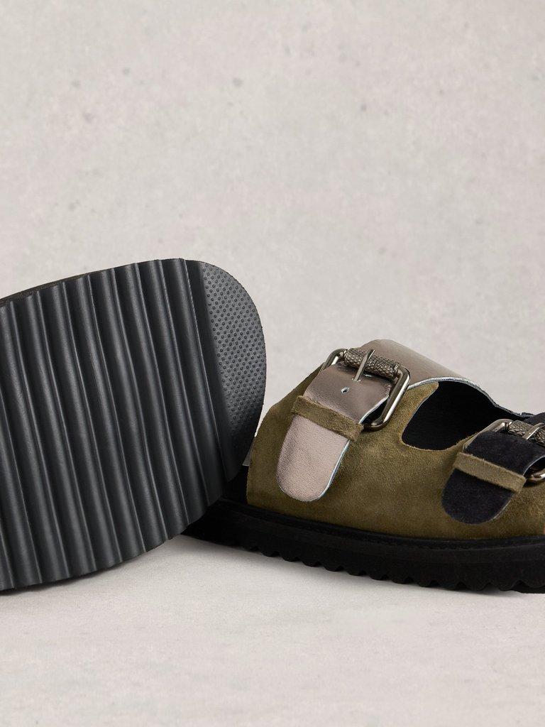 Patty Footbed in BLK MLT - FLAT DETAIL