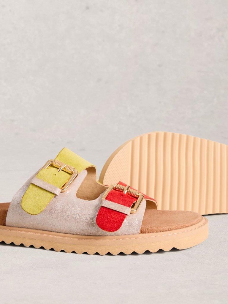 Patty Footbed in SLV TN MET - FLAT DETAIL