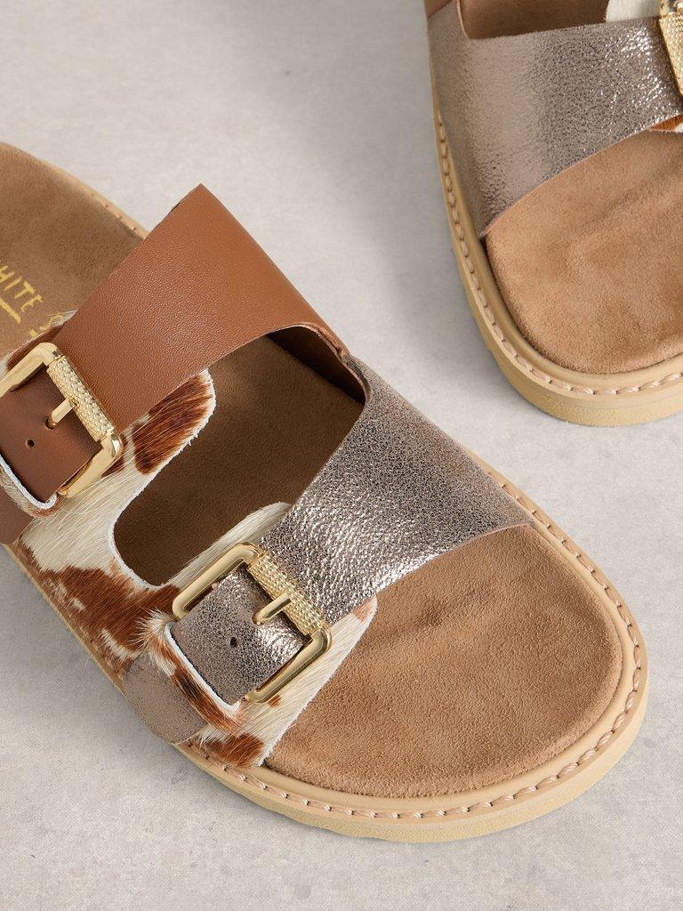 Patty Footbed in TAN MULTI - FLAT DETAIL