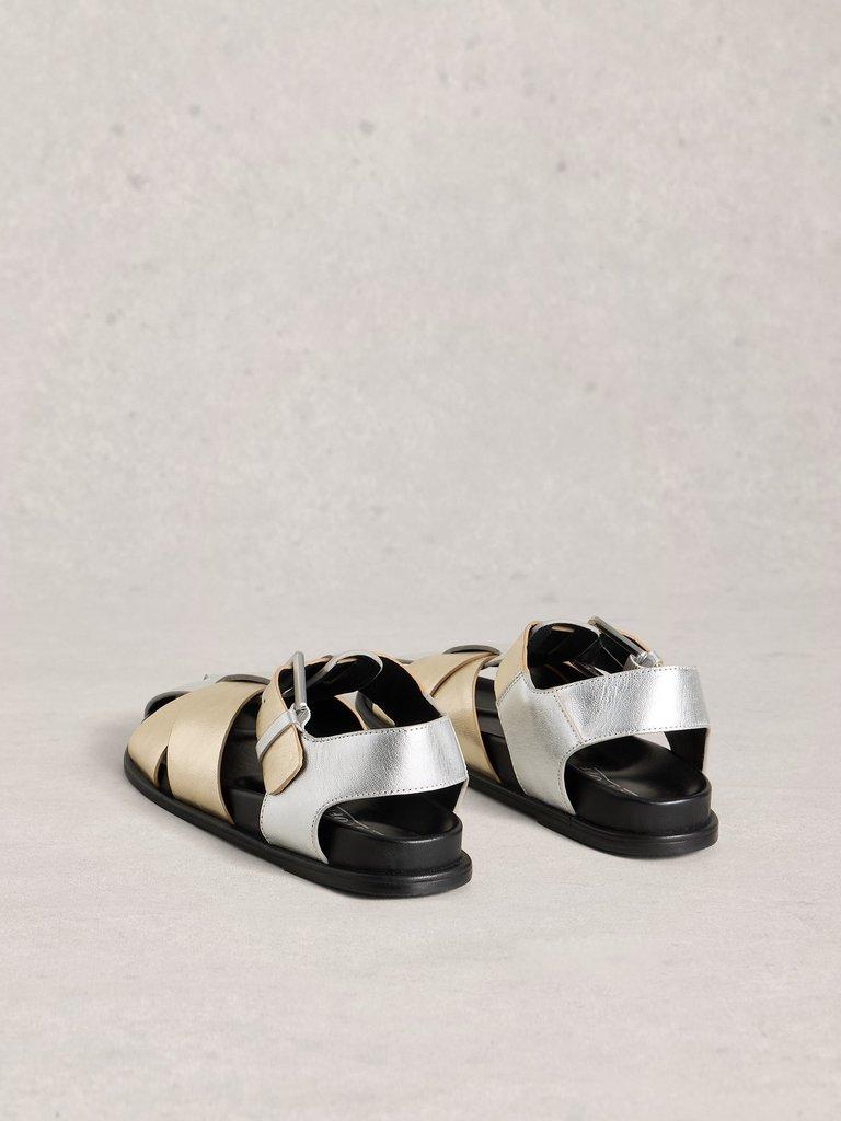 City Fisherman Sandal in MIXED MET - FLAT BACK