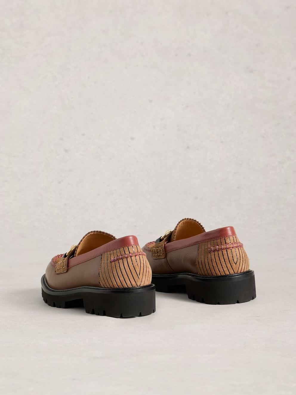 Laura Loafer Chunky in TAN MULTI - FLAT BACK