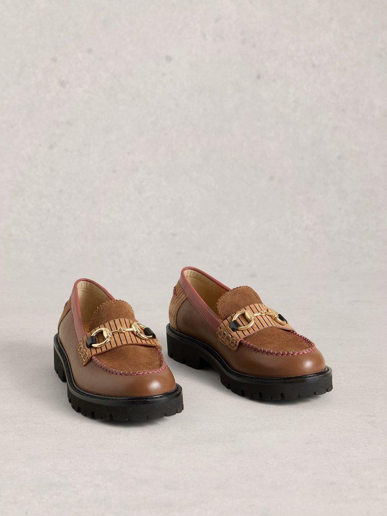 Laura Loafer Chunky in TAN MULTI - FLAT FRONT