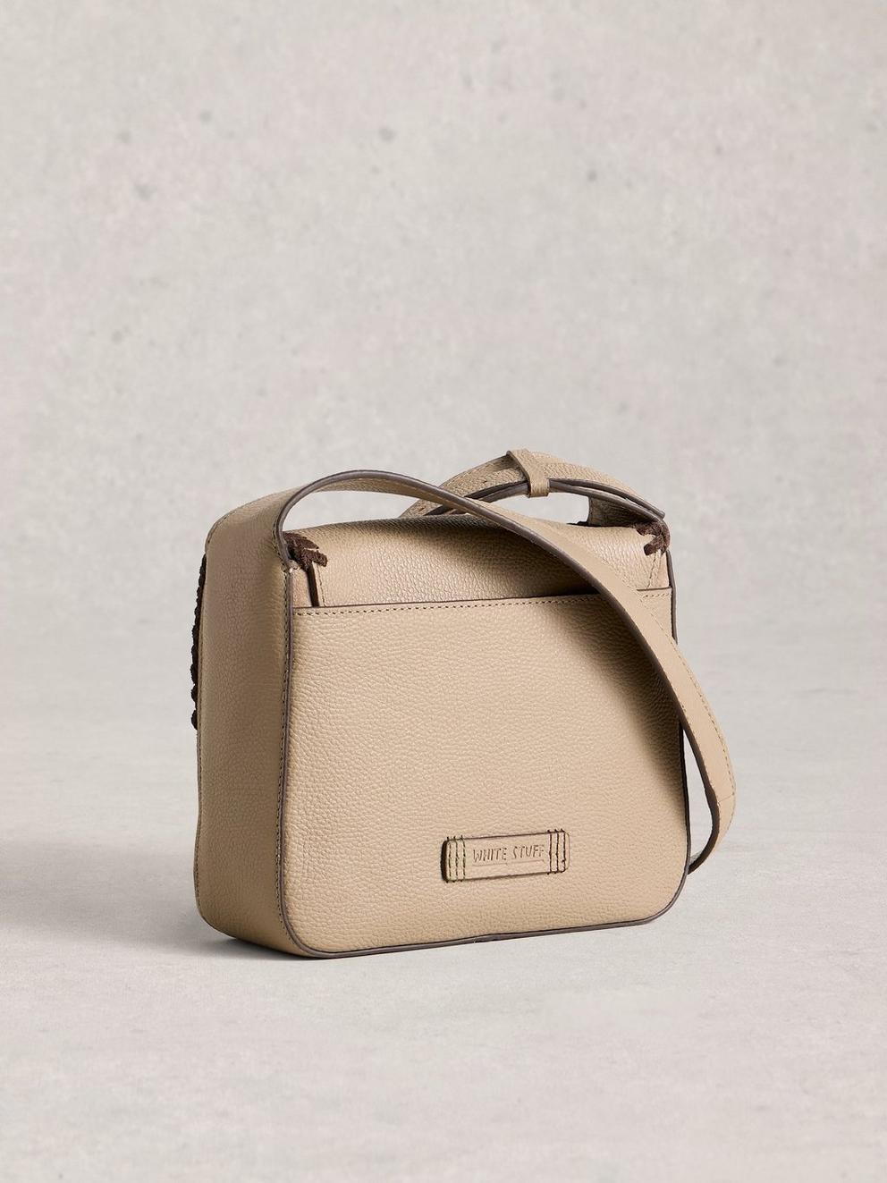 Isabelle Satchel Bag in DK NAT - FLAT BACK