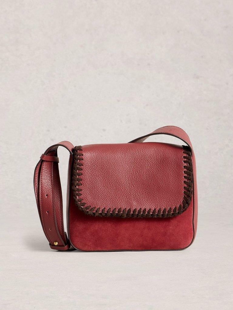Isabelle Satchel Bag in MID RED - LIFESTYLE