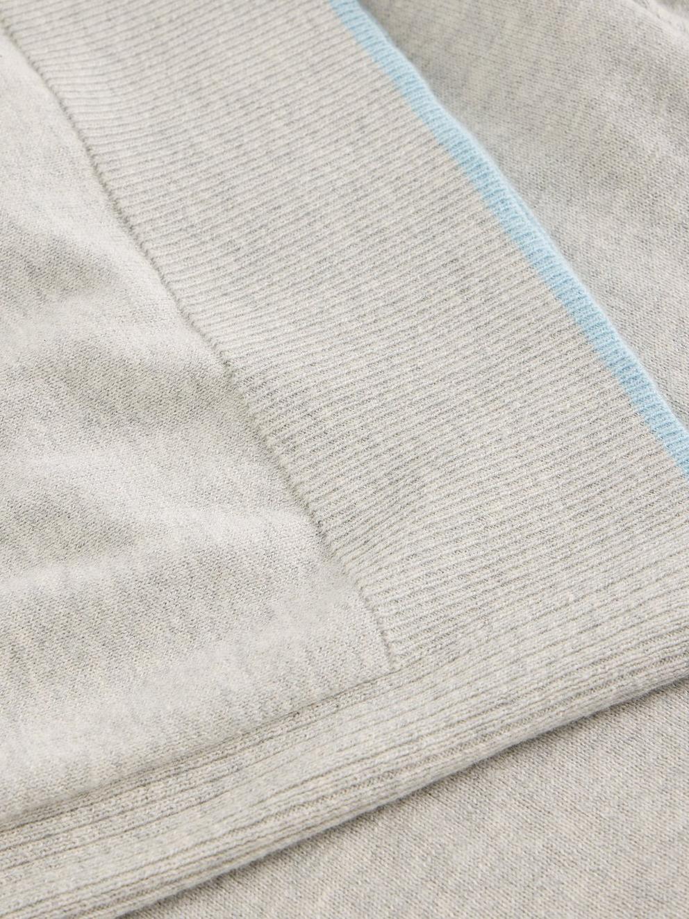 KATIE LONG SLEEVE JUMPER in MID GREY - FLAT DETAIL