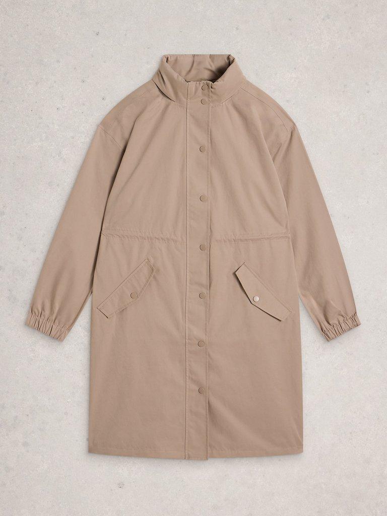 Beth Waterproof Coat in LGT NAT - FLAT FRONT