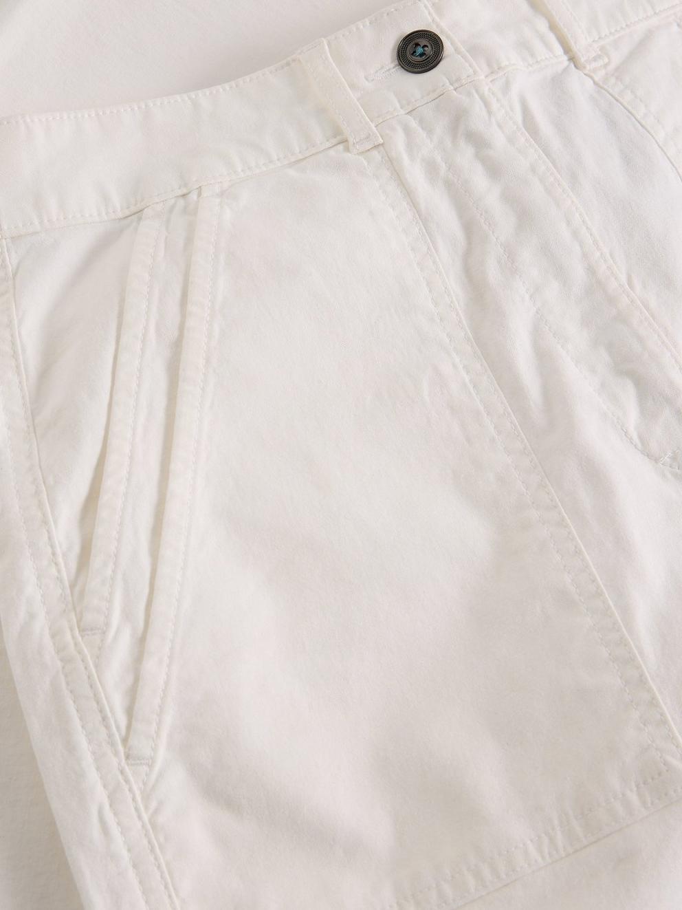 Twister Chino Ankle Length Trouser in BRIL WHITE - FLAT DETAIL