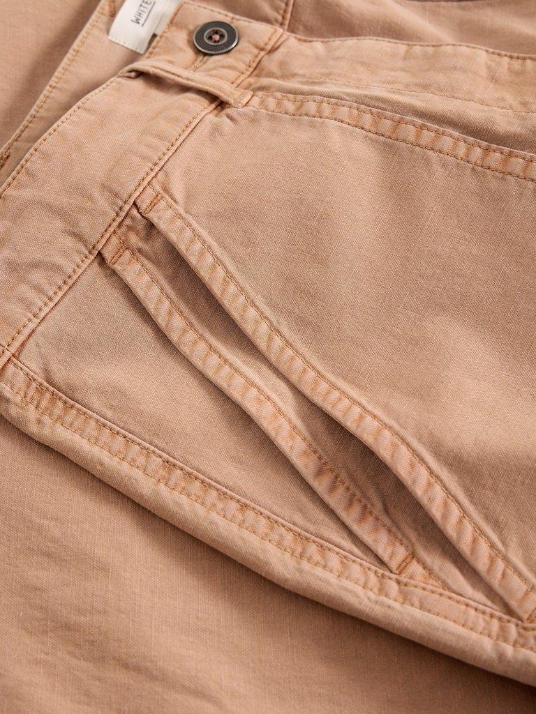 Twister Chino Ankle Length Trouser in DK NAT - FLAT DETAIL