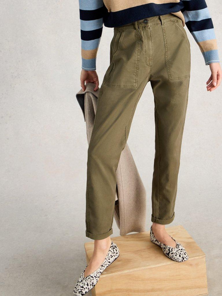 Twister Chino Ankle Length Trouser in KHAKI GRN - LIFESTYLE