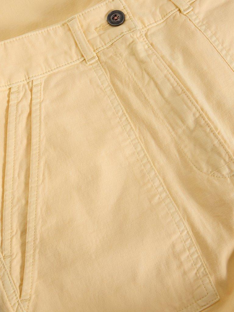 Twister Chino Ankle Length Trouser in MID YELLOW - FLAT DETAIL