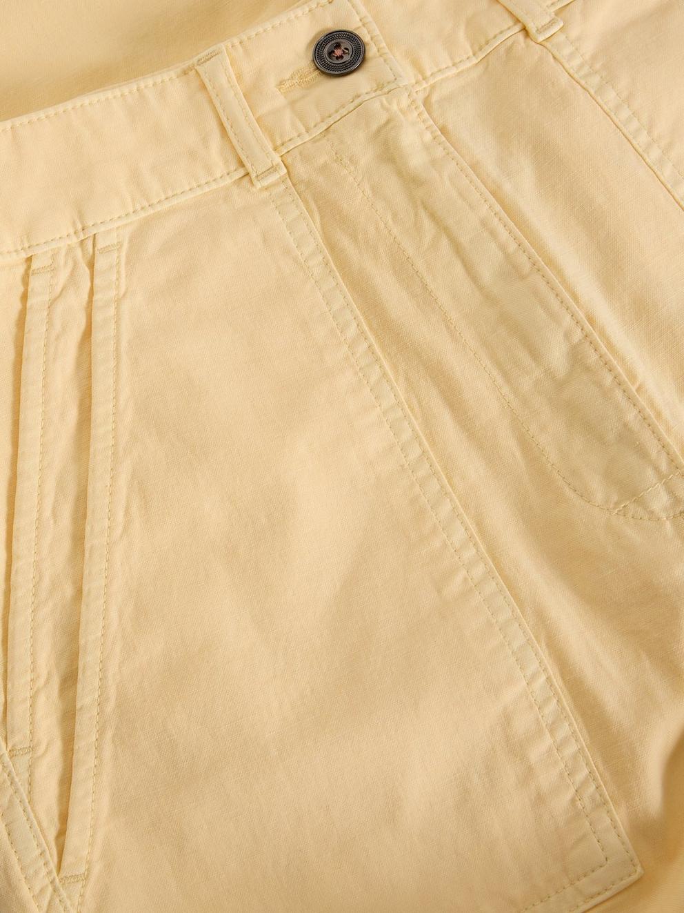 Twister Chino Ankle Length Trouser in MID YELLOW - FLAT DETAIL