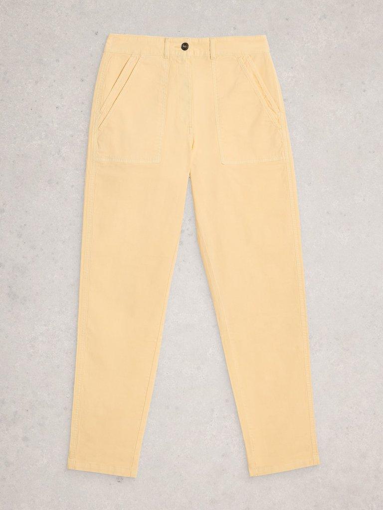 Twister Chino Ankle Length Trouser in MID YELLOW - FLAT FRONT