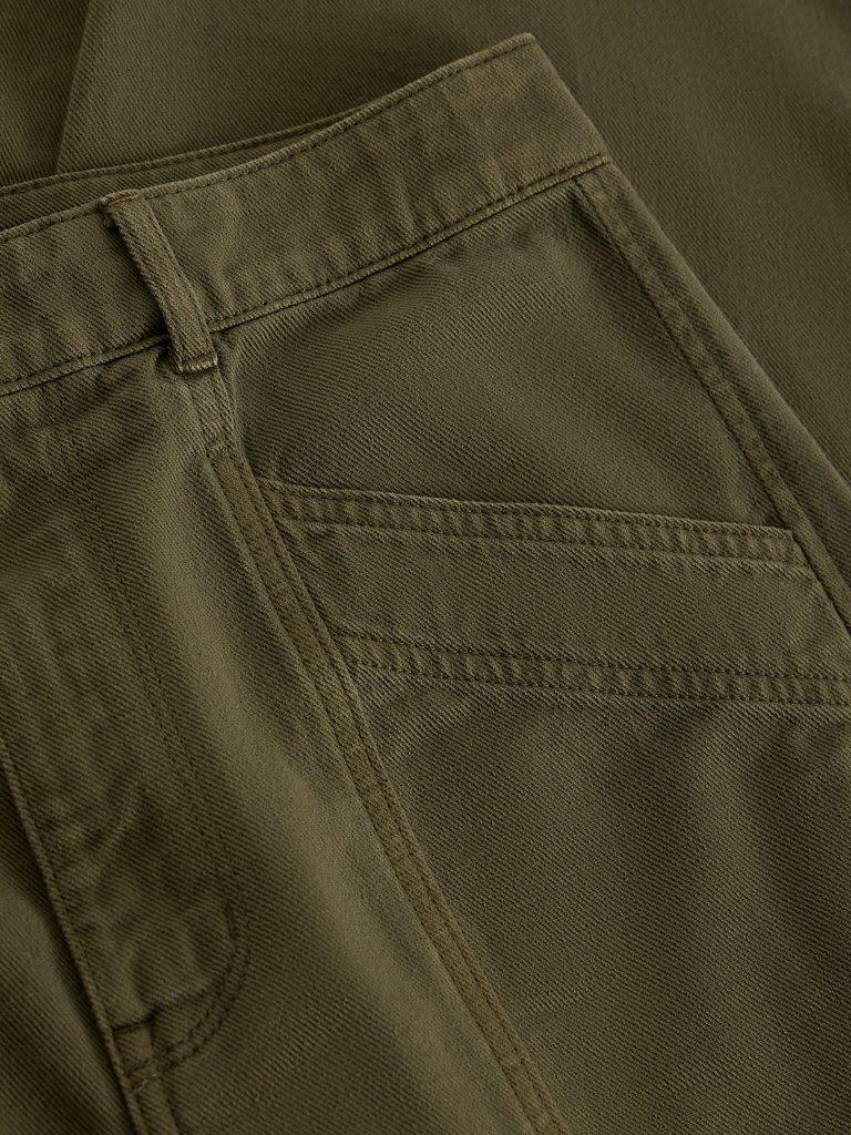 Aubrey Barrel Trouser in KHAKI GRN - FLAT DETAIL