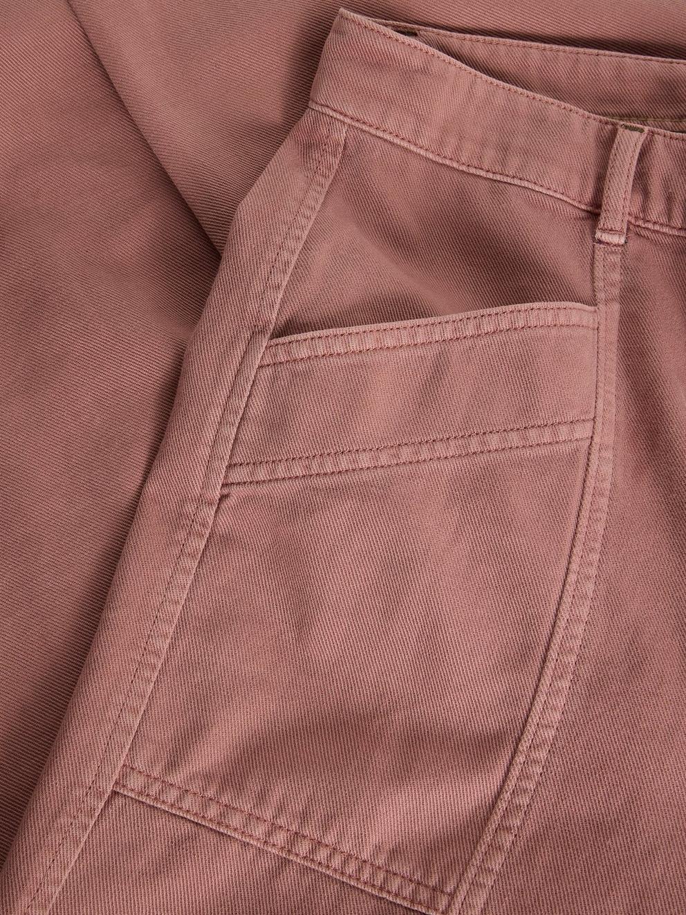Aubrey Barrel Trouser in MID PINK - FLAT DETAIL
