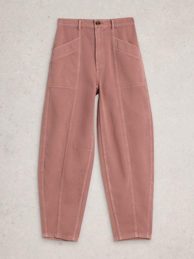 Aubrey Barrel Trouser in MID PINK - FLAT FRONT