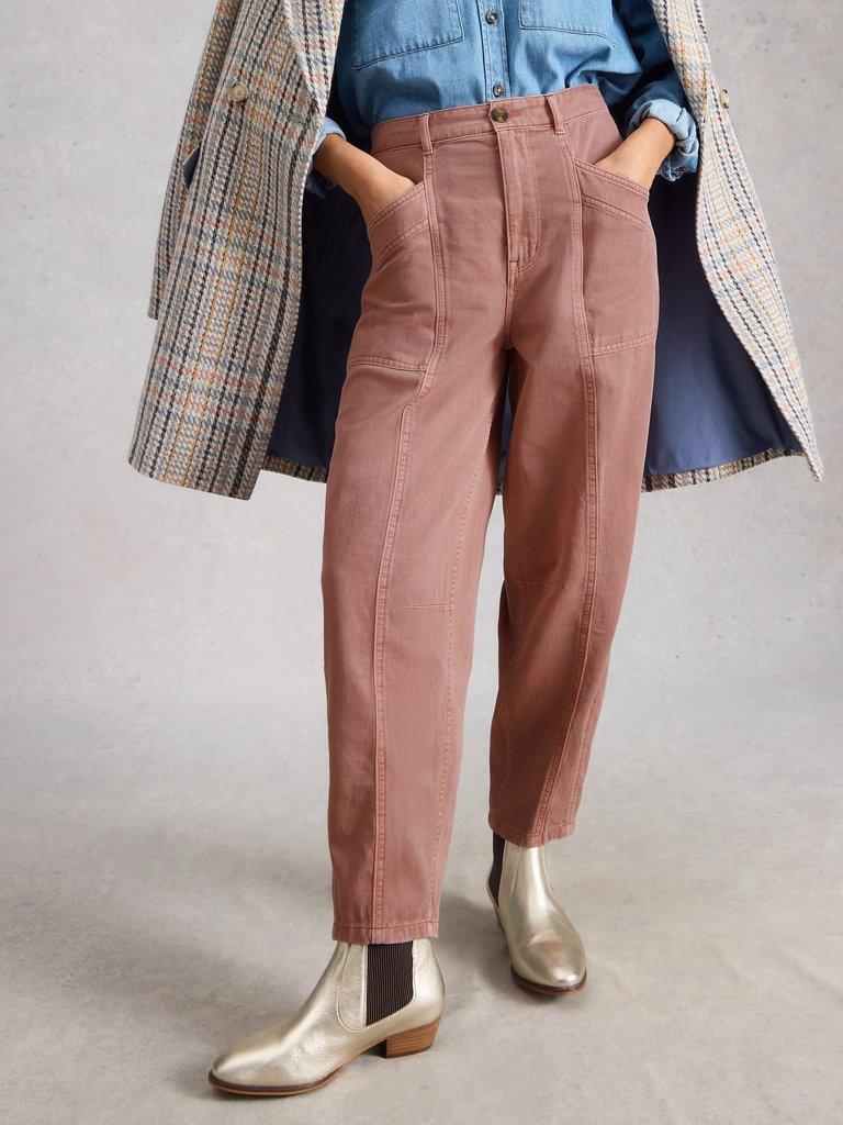 Aubrey Barrel Trouser in MID PINK - LIFESTYLE