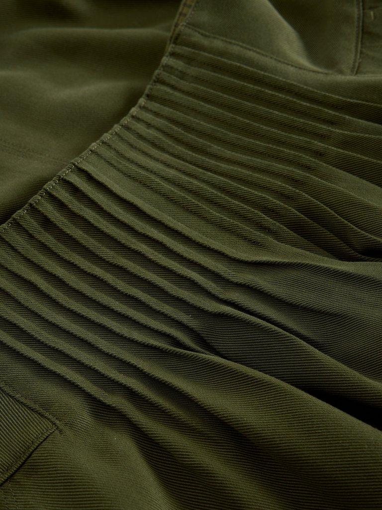 Charlotte Versatile Midi Skirt in KHAKI GRN - FLAT DETAIL