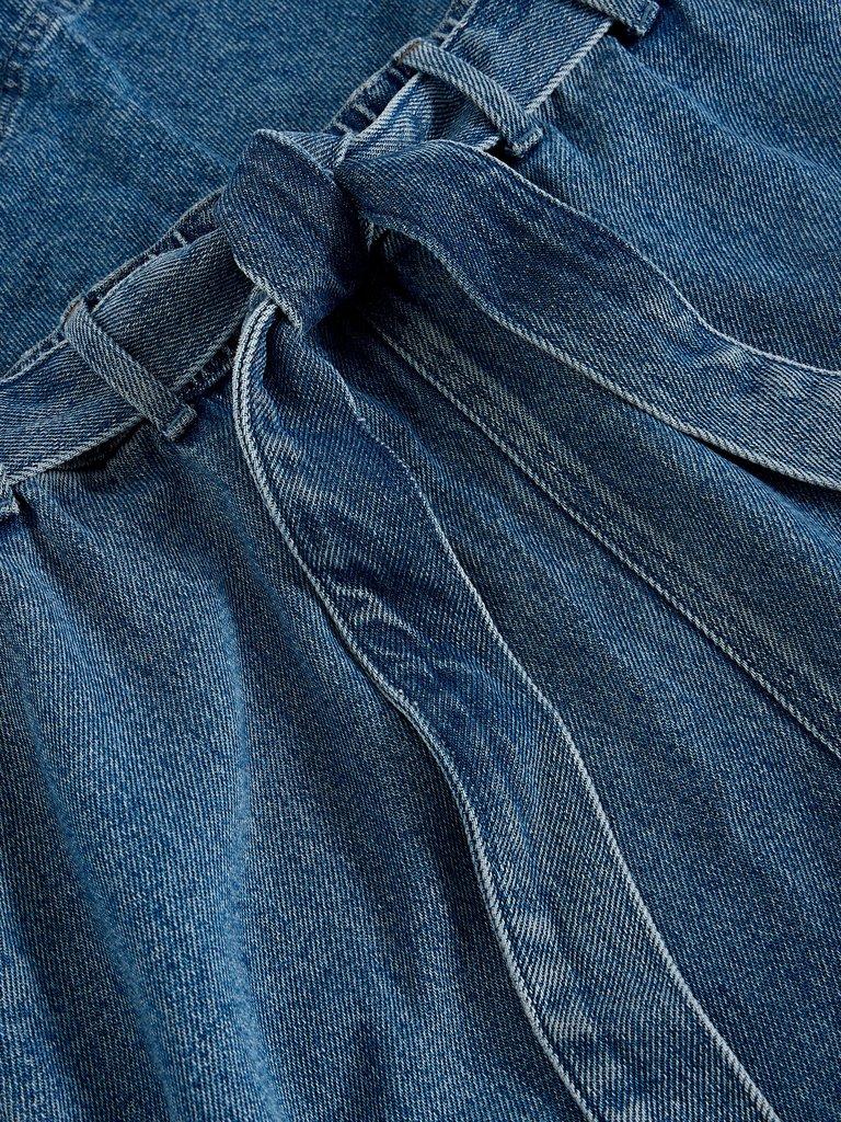 Lexi Denim Midi Skirt in MID DENIM - FLAT DETAIL