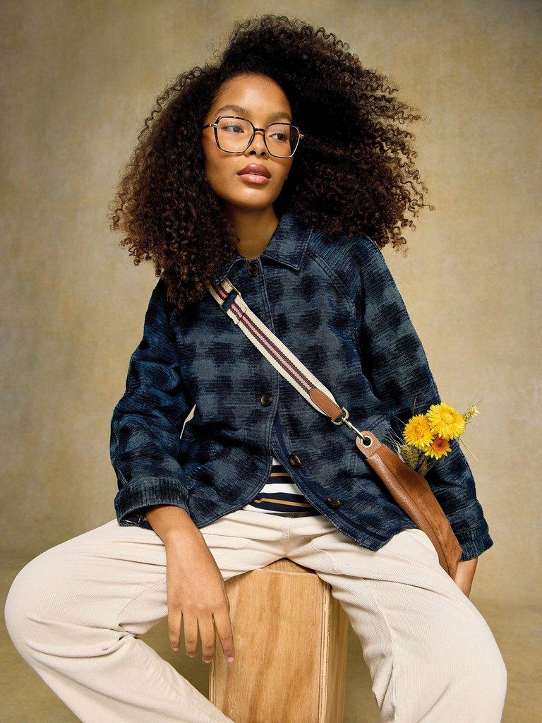 Eden Denim Jacquard Jacket in DENIM MLT - MIXED