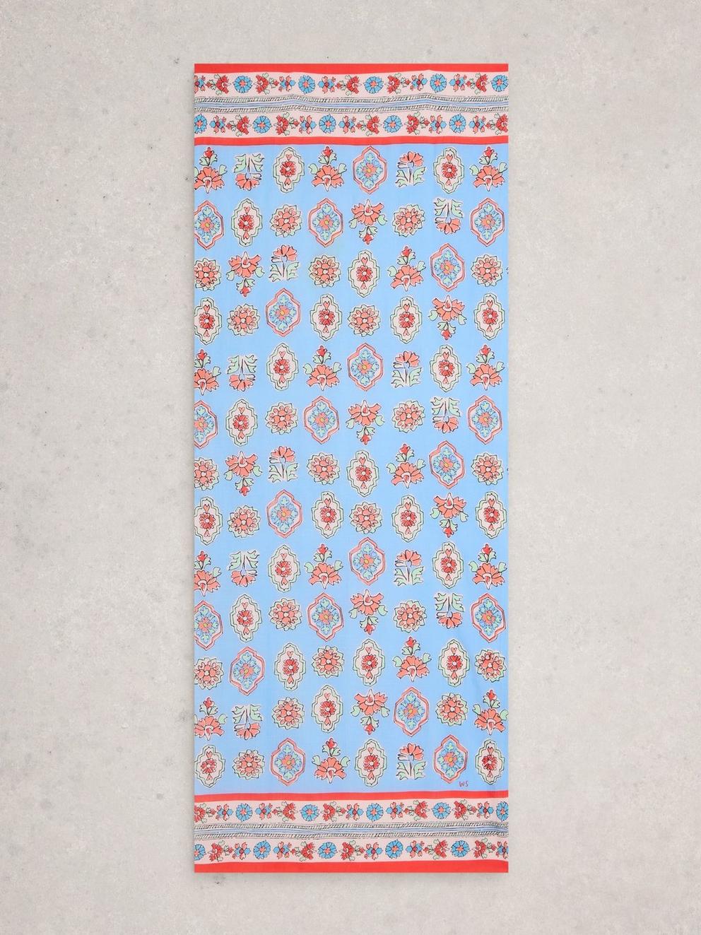 Callie Print Scarf in BLUE PR - FLAT BACK