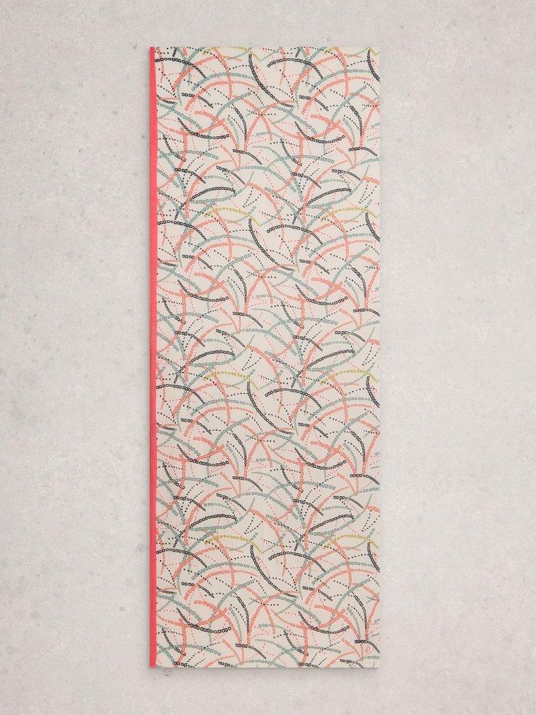 Callie Print Scarf in IVORY PR - FLAT BACK