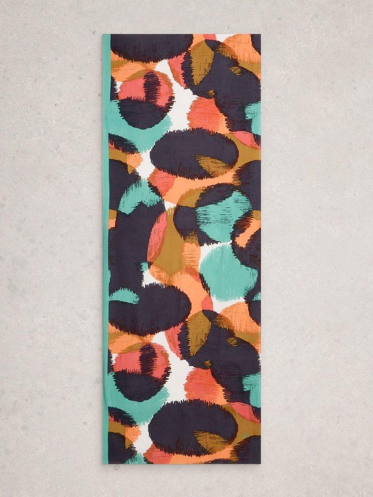 Sophie Print Scarf in BLK MLT - FLAT BACK