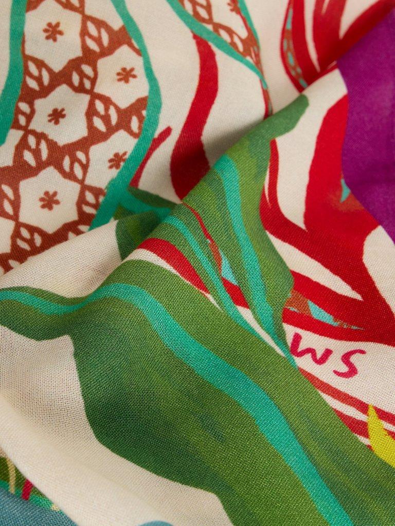 Sophie Print Scarf in IVORY PR - FLAT DETAIL