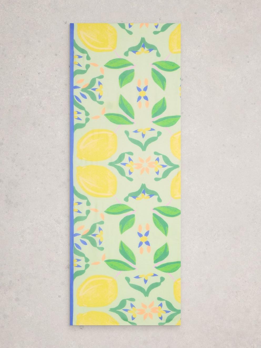 Sophie Print Scarf in YELLOW PR - FLAT BACK