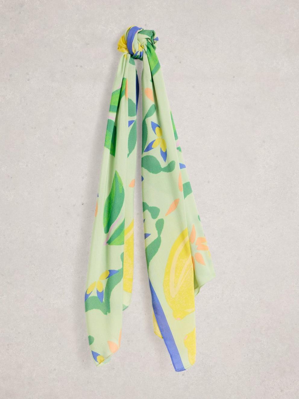 Sophie Print Scarf in YELLOW PR - FLAT FRONT