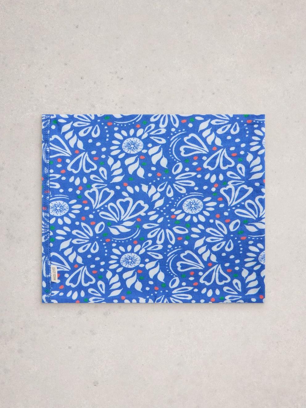 Versatile Neck Jersey Roll in BLUE MLT - FLAT BACK