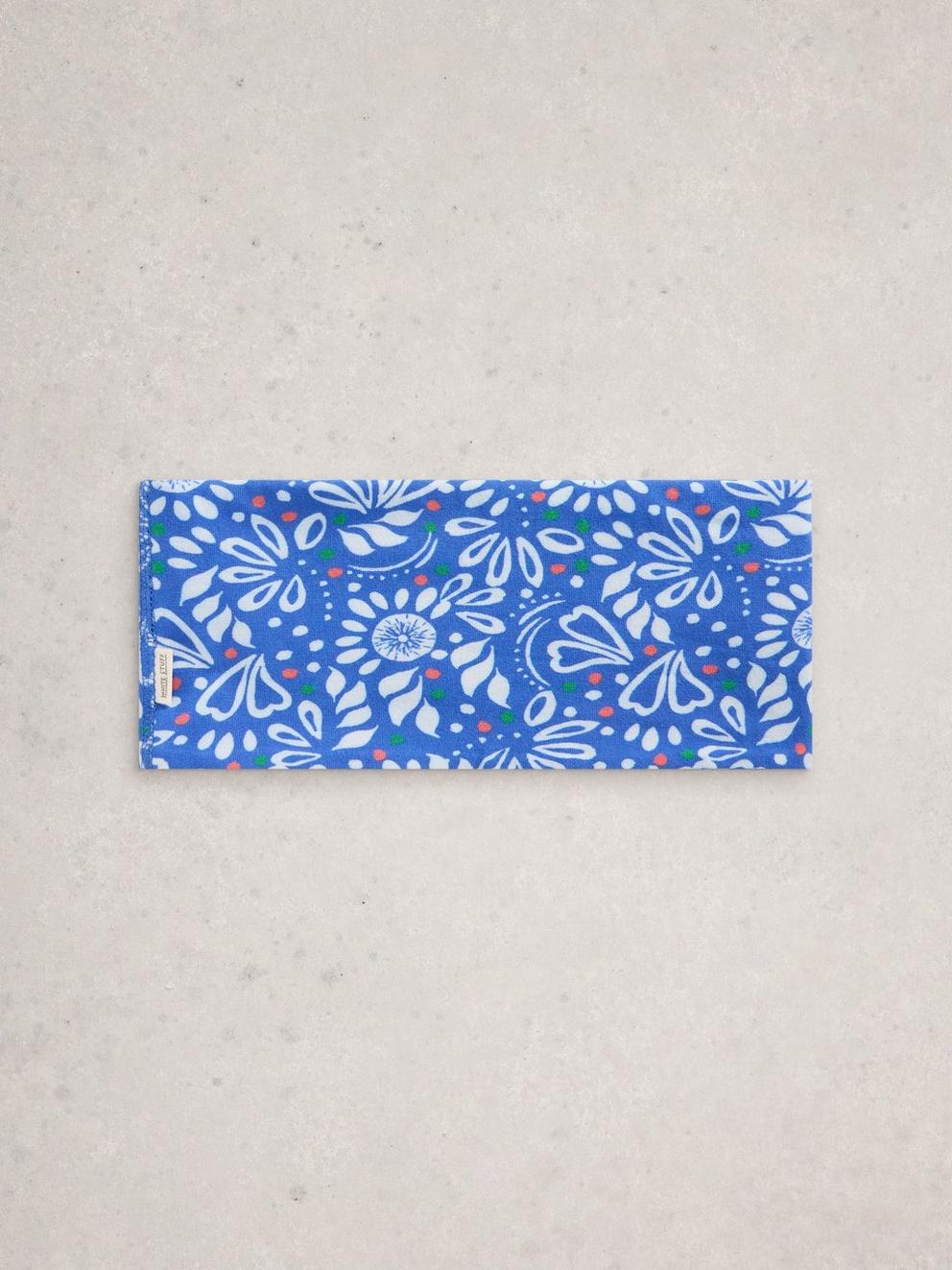 Versatile Neck Jersey Roll in BLUE MLT - FLAT FRONT