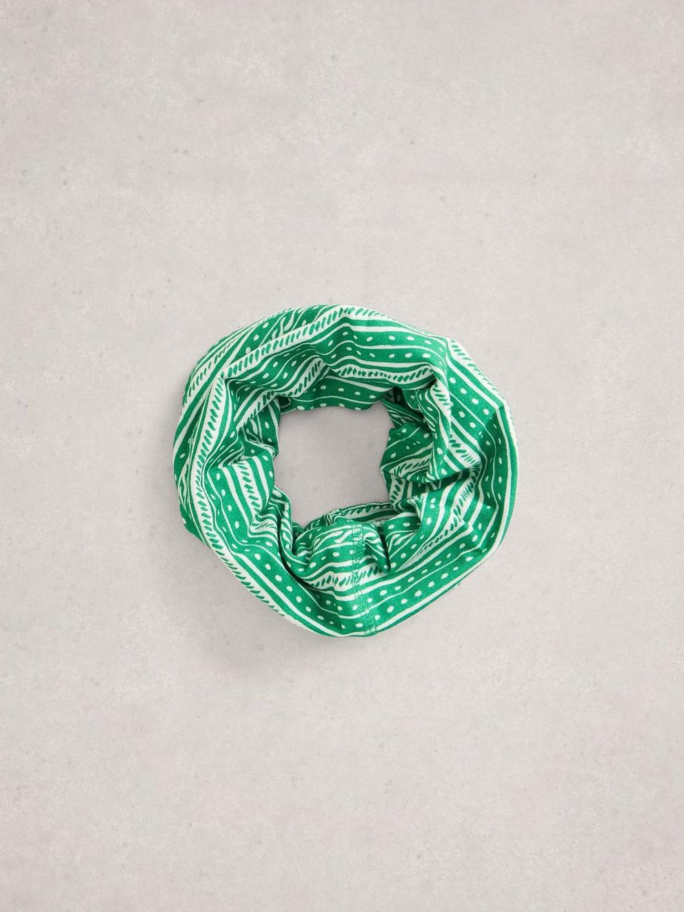 Versatile Neck Jersey Roll in GREEN MLT - FLAT FRONT