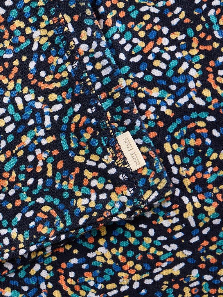 Versatile Neck Jersey Roll in NAVY MULTI - FLAT DETAIL