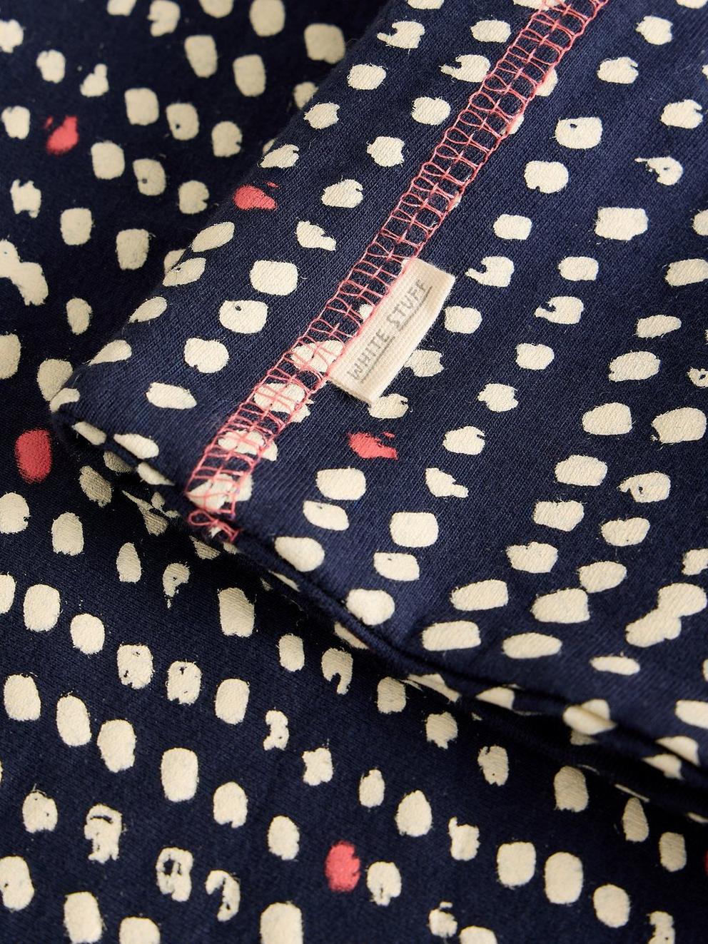 Versatile Neck Jersey Roll in NAVY PR - FLAT DETAIL