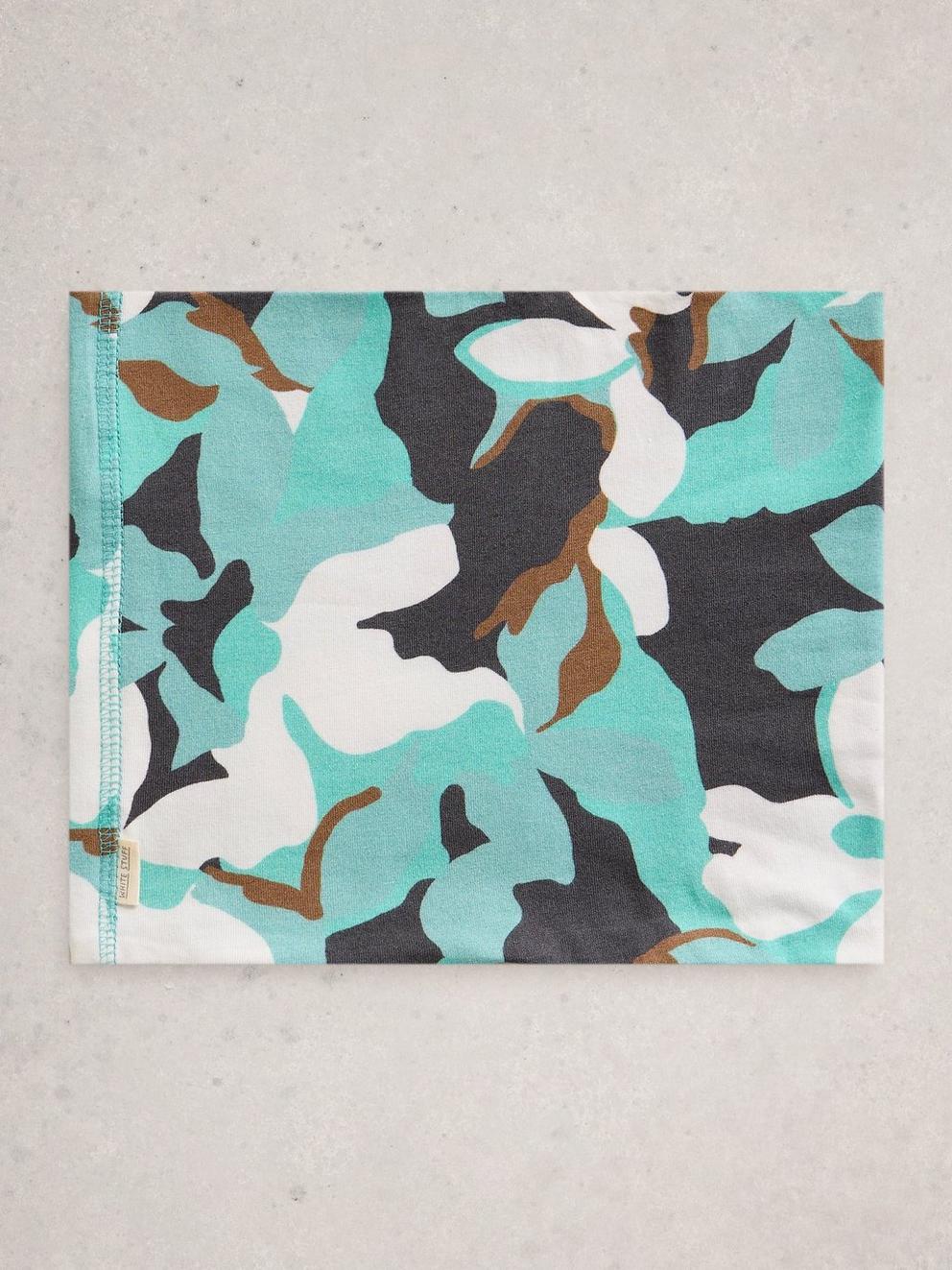 Versatile Neck Jersey Roll in TEAL MLT - FLAT BACK