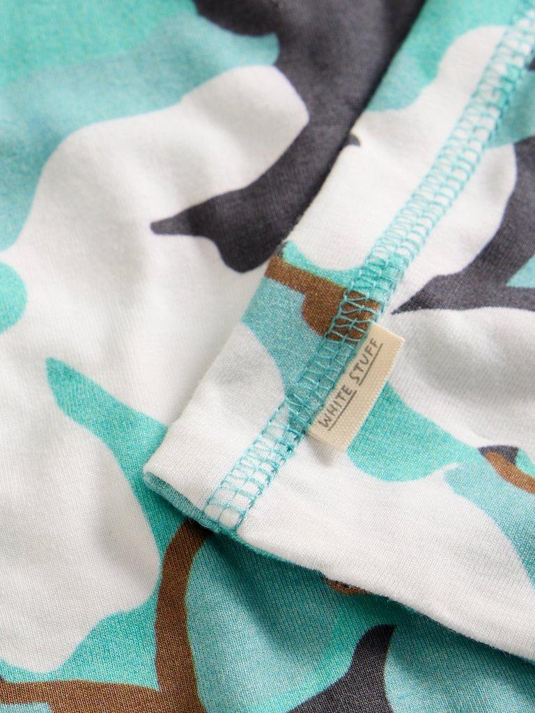 Versatile Neck Jersey Roll in TEAL MLT - FLAT DETAIL