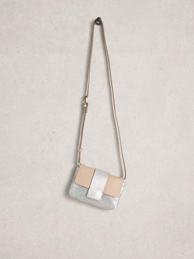 Tabby Landscape Bag Mini in SLV TN MET - FLAT FRONT