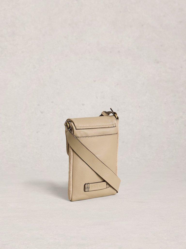 Tiggy Zip Phone Bag in NAT MLT - FLAT BACK