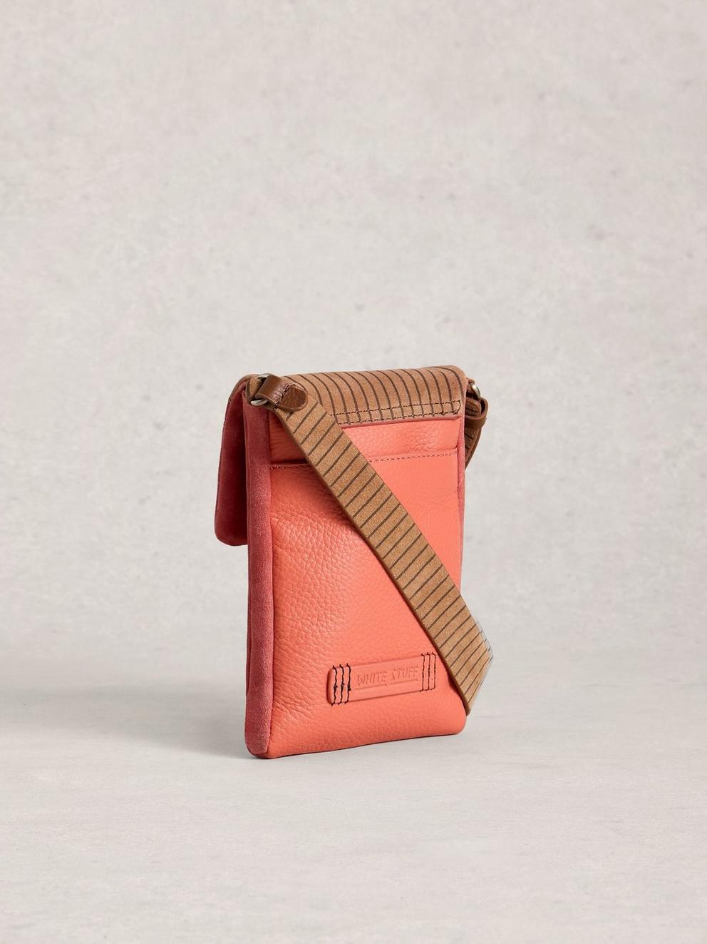 Tiggy Zip Phone Bag in PINK MLT - FLAT BACK